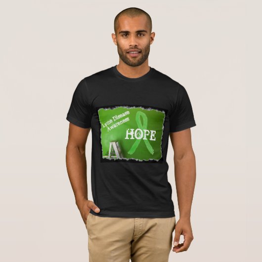 ライム病啓発リボン HOPE Tシャツ (正面フル)