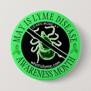 ライム病啓発月間の5月 Lyme Disease Awareness Month Tick ボタン 缶バッジ