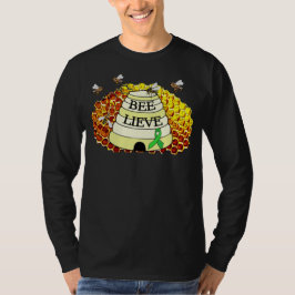 ライム病啓発 はちみつ ハニカム Bee-Lieve Tシャツ