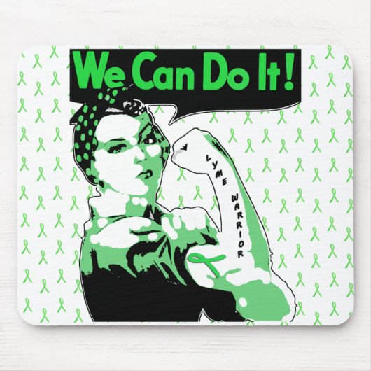 ライム病啓発 "We Can Do It" マウスパッド (正面)