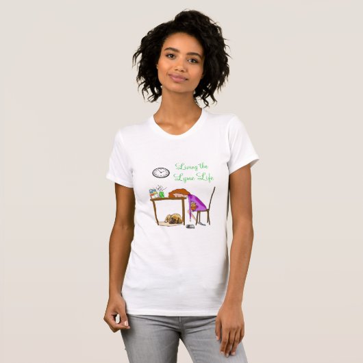 ライム病啓発Tシャツ「Lymieライフを生きる」 Tシャツ (正面フル)