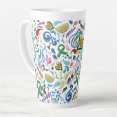 ライム病害支援リボンライム#lyme カフェラテマグ (左アングル)