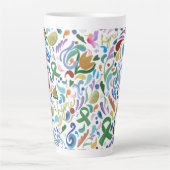 ライム病害支援リボンライム#lyme カフェラテマグ (正面)