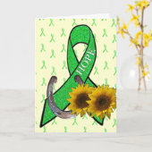 ライム病希望サポートと勇気付けられるカード カード (黄色い花)