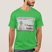 ライム病患者の詩をプリントした Casualty of War Tシャツ (正面)