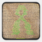 ライム病感覚認識度シール スクエアシール (正面)