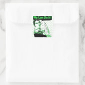 ライム病気戦士ステッカー スクエアシール (バッグ)