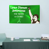 ライム病治療法が必要 We Need a Cure, ライム病抗議サイン バナー 横断幕 (トレードショー)