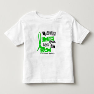 ライム病私は私のパパ37のためのライムグリーンを身に着けています トドラーTシャツ