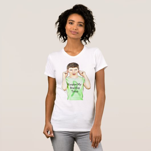 ライム病認知Tシャツ ブレインフォグ Tシャツ (正面フル)
