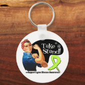 ライム病認識度が立つ キーホルダー (正面)