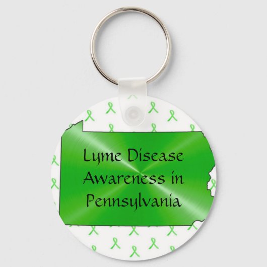 ライム病認識度インPennsylvania Keychain キーホルダー (正面)
