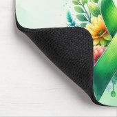 ライム病認識度リボン マウスパッド (コーナー)