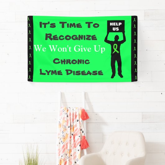 ライム病認識度我々はバ与えナーをアップ 横断幕 (インサイチュ)