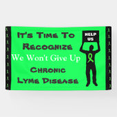 ライム病認識度我々はバ与えナーをアップ 横断幕 (横)