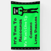 ライム病認識度我々はバ与えナーをアップ 横断幕 (縦)