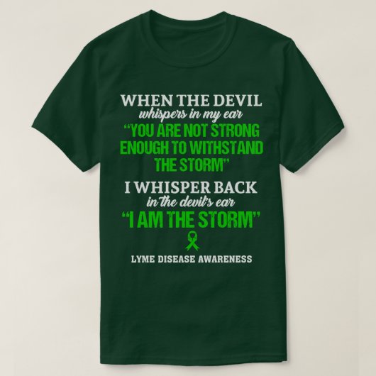 ライム病認識度私はこの家族の嵐だ Tシャツ (デザイン正面)