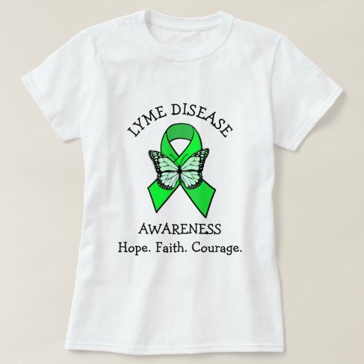 ライム病 希望 信仰 勇気 Tシャツ (デザイン正面)