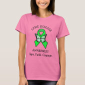 ライム病 希望 信仰 勇気 Tシャツ (正面)