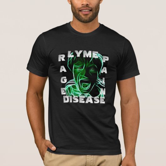 ライム病、激怒 疲労認識Tシャツ Tシャツ (正面)