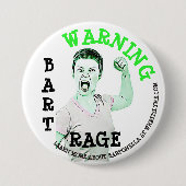 ライム病、"Bart Rage"ボタン 缶バッジ (正面)