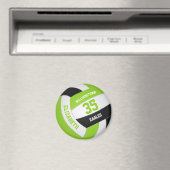 ライム白黒バレーボール（チーム名） マグネット (インサイチュ (食洗機))