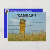 ライム石顔彫刻石柱ポストカード。 ポストカード (正面/裏面)