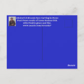 ライム石顔彫刻石柱ポストカード。 ポストカード (裏面)