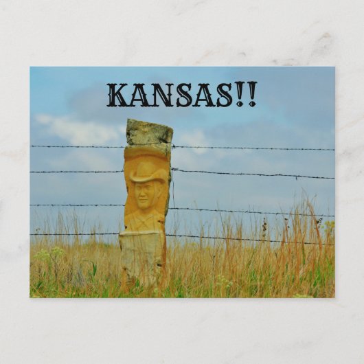 ライム石顔彫刻石柱ポストカード。 ポストカード (正面)