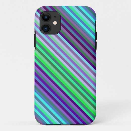 ライム紫シアンストライプ色の背景 Case-Mate iPhoneケース (裏面)