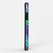 ライム紫シアンストライプ色の背景 Case-Mate iPhoneケース (裏面/右)