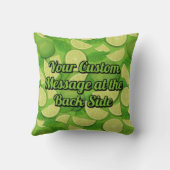 ライム背景 クッション (裏面)