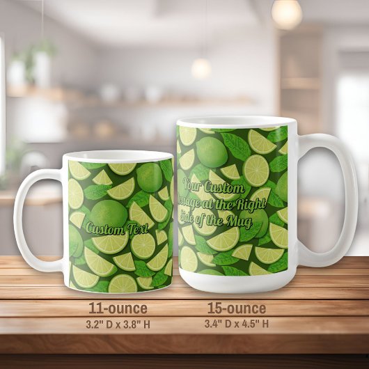 ライム背景 コーヒーマグカップ