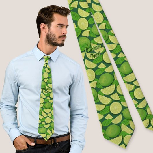 ライム背景 ネクタイ