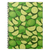 ライム背景 ノートブック (正面)