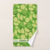 ライム背景 バスタオルセット (ハンドタオル)