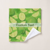 ライム背景 バスタオルセット (ウォッシュタオル)