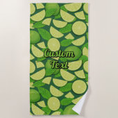 ライム背景 ビーチタオル (正面)