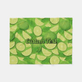 ライム背景 フリースブランケット (正面(横))