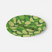 ライム背景 ペーパープレート (アングル)