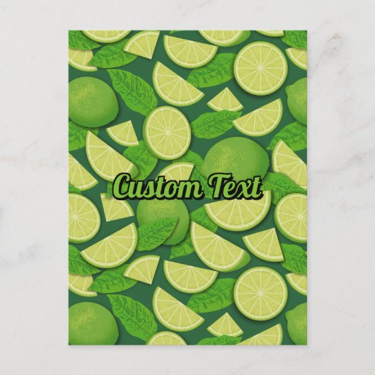 ライム背景 ポストカード (正面)