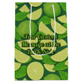 ライム背景 ミディアムペーパーバッグ (裏面)