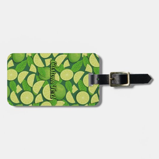 ライム背景 ラゲッジタグ (正面横)