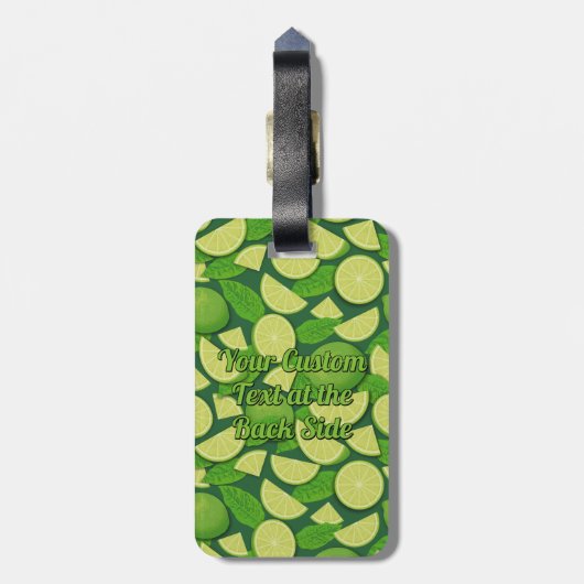 ライム背景 ラゲッジタグ (裏面縦)