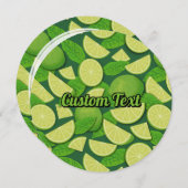 ライム背景 招待状 (正面/裏面)