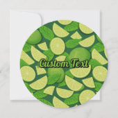 ライム背景 招待状 (正面)