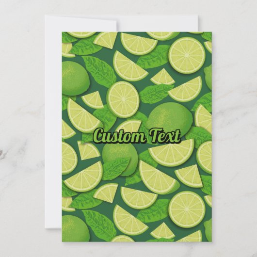 ライム背景 招待状 (正面)