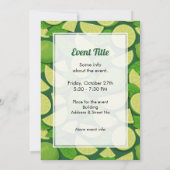 ライム背景 招待状 (裏面)