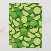ライム背景 招待状 (正面/裏面)