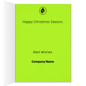 ライム芸術的グリーンブラックキャンドルクリスマスカード (内側 (右))